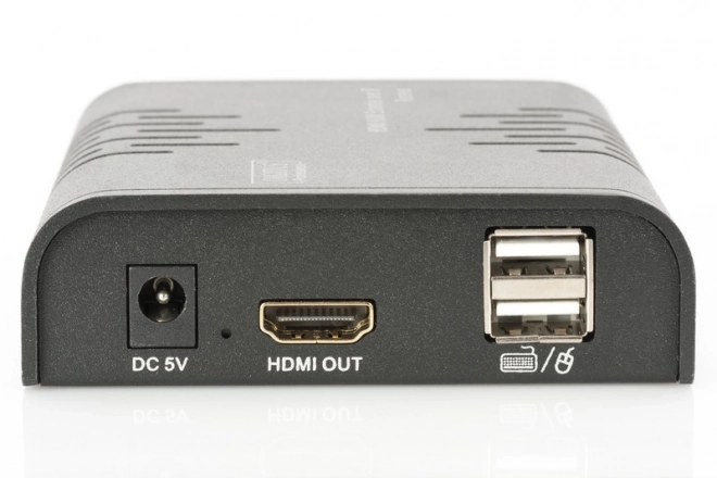 KVM-extender (HDMI+USB) tot 120m over Cat.5e UTP of IP, 1080p FHD 60Hz, audio