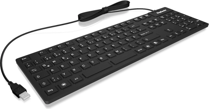 Ergonomisch siliconen toetsenbord KeySonic met 105 toetsen
