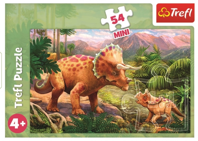 Minipuzzel Dinosauriërs - 54 stukjes