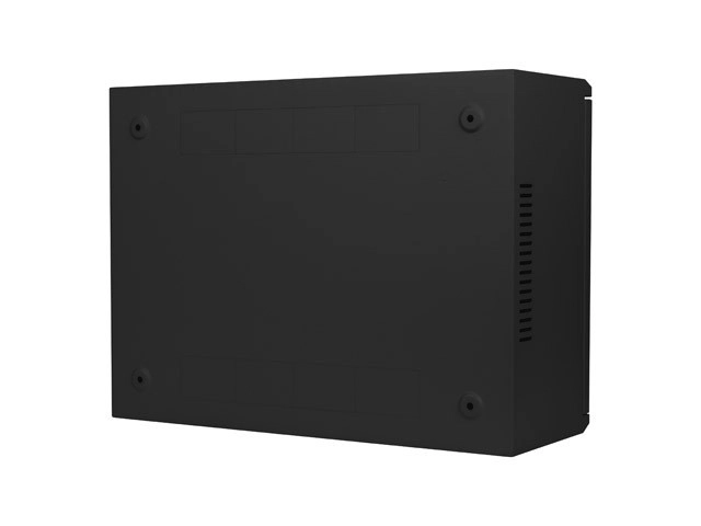Wandgemonteerde rek kledingkast 19 inch 4U+3U 540x200 laagprofiel zwart