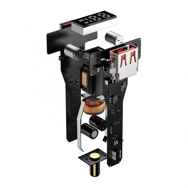 Baseus auto-oplader USB en USB-C 100W zwart