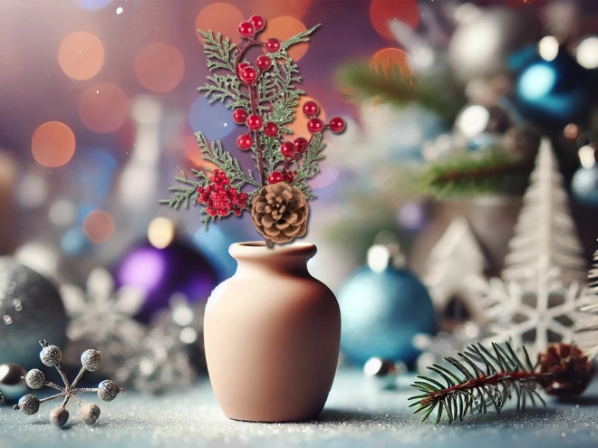Kerstmiddenstuk van kunstriet