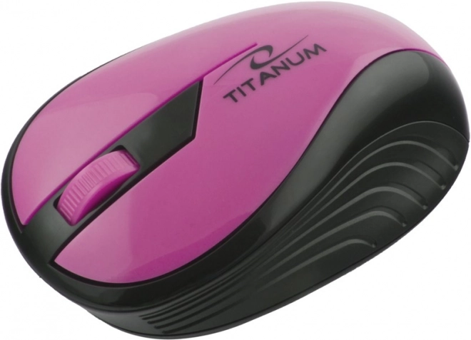 Draadloze optische muis Titanum Rainbow roze