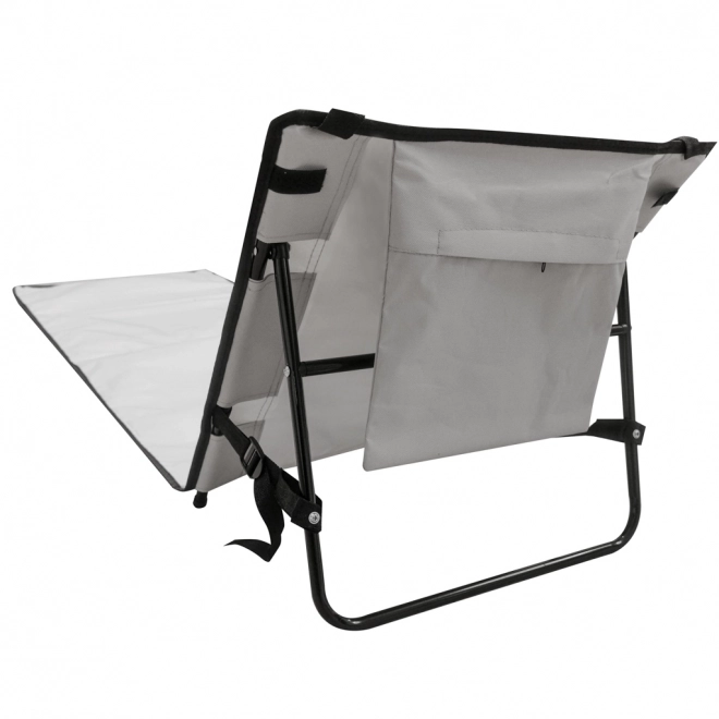 Strandmat met rugleuning Strandstoeltje inklapbaar grijs