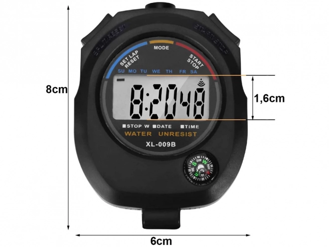 Digitale stopwatch met kompas