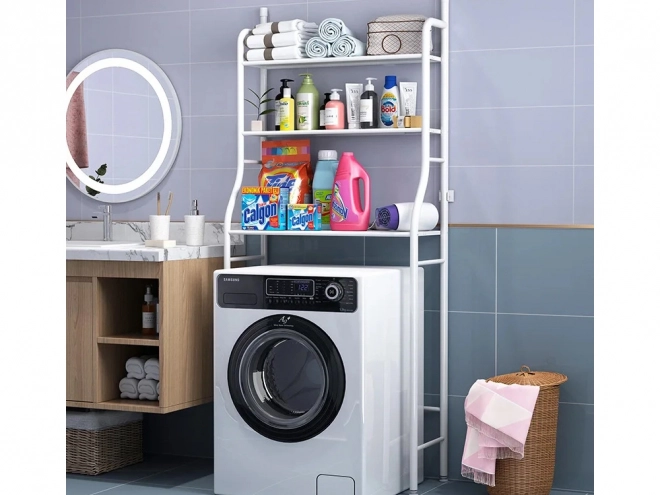 Praktische badkamerplank boven wasmachine