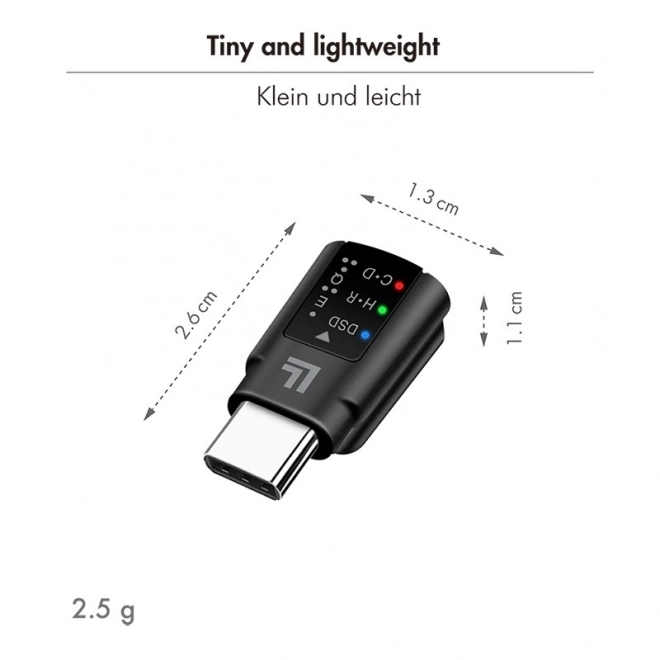 Audio-adapter USB-C/M naar 3,5 mm/F met DAC en EQ