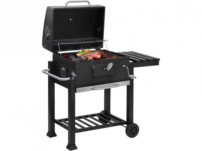 Tuinbarbecue op Houtskool met Twee Roosters en Thermometer