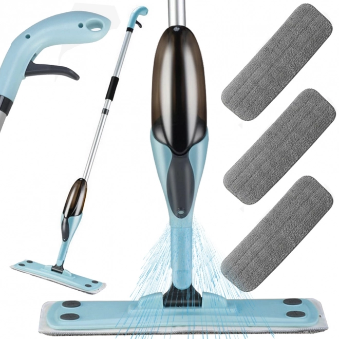 Opvouwbare mop met sproeier en 3x microvezel
