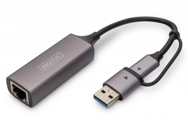 Digitus USB-C naar USB-A adapter naar RJ45 2.5 Gigabit Ethernet