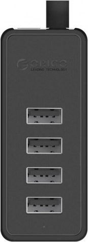 Orico USB Hub Adapter 4x USB 2.0 (zwart)