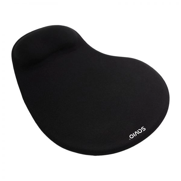 Zwarte ergonomische muismat SAVIO