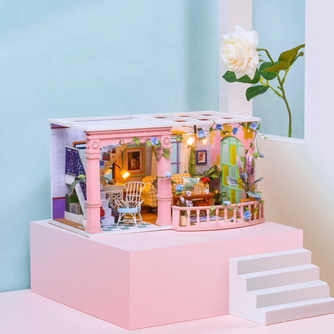 Robotime miniatuur huis met terras bouwpakket