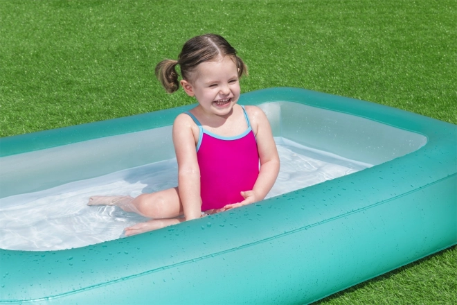 BESTWAY Rechthoekig opblaasbaar kinderzwembad 2+ 165x104x25cm + opblaasbare bodem