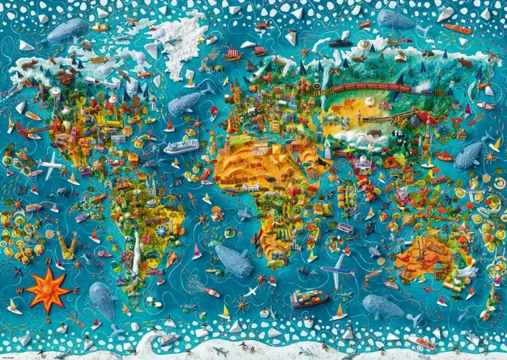 Puzzel 2000 stukjes – onze wereld