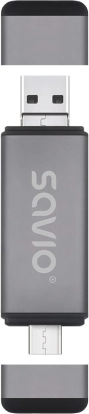 Kaartlezer Savio 3-in-1 USB-C, USB-A, micro USB