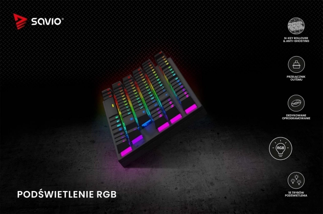 Mechanisch toetsenbord Savio Tempest X2 RGB Outemu Brown