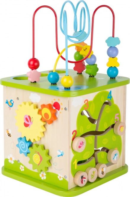 Small Foot Houten Inleg Motorische Kubus met Doolhof-5-in-1