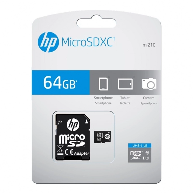 MicroSDXC-kaart 64GB HP Hoge Snelheid