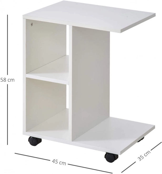 Koffietafel op wielen met organizer