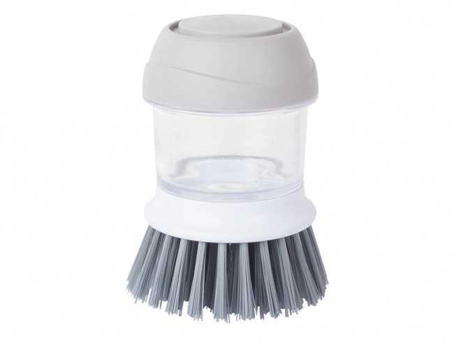 Vloeistofdispenser voor keukensponzen om te schrobben en af te wassen met staander – grijs