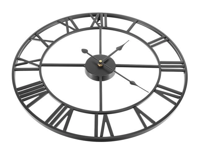 zwarte retro wandklok