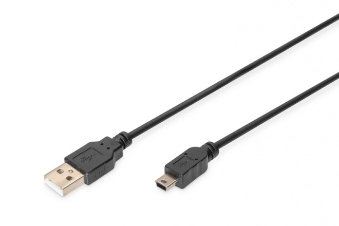 Aansluitkabel USB 2.0 HighSpeed "Canon" USB type A/miniUSB B (5pin) M/M zwart 1m