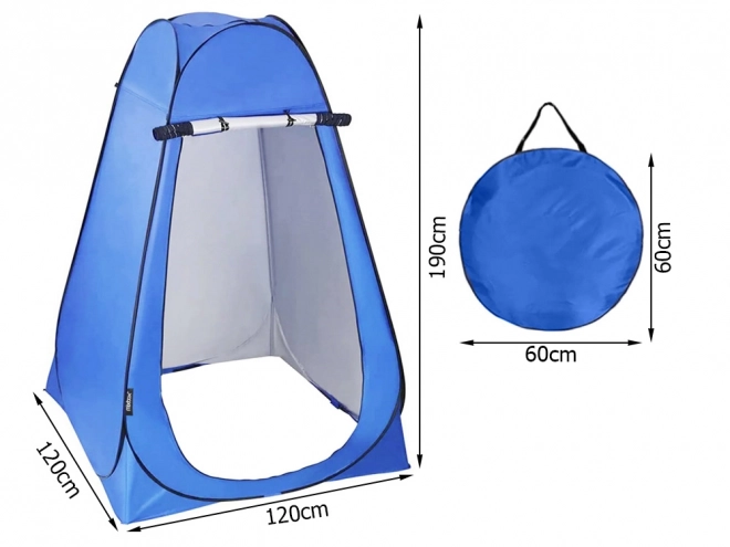 Strandtent met kleedruimte, douche en toilet