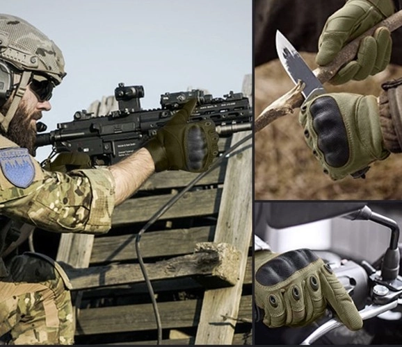 Tactische handschoenen L khaki Trizand 21771
