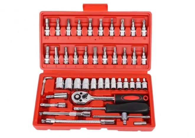 Set van dopsleutels 1/4" - 46 delen in koffer