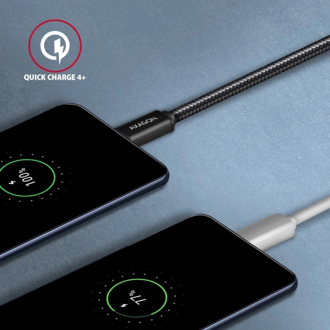 Kabel USB-C naar USB-C 3m, Power Delivery 60W, flexibele gevlochten