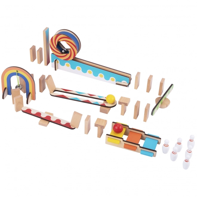 Houten bouwblokken domino / domino puzzel Tooky Toy