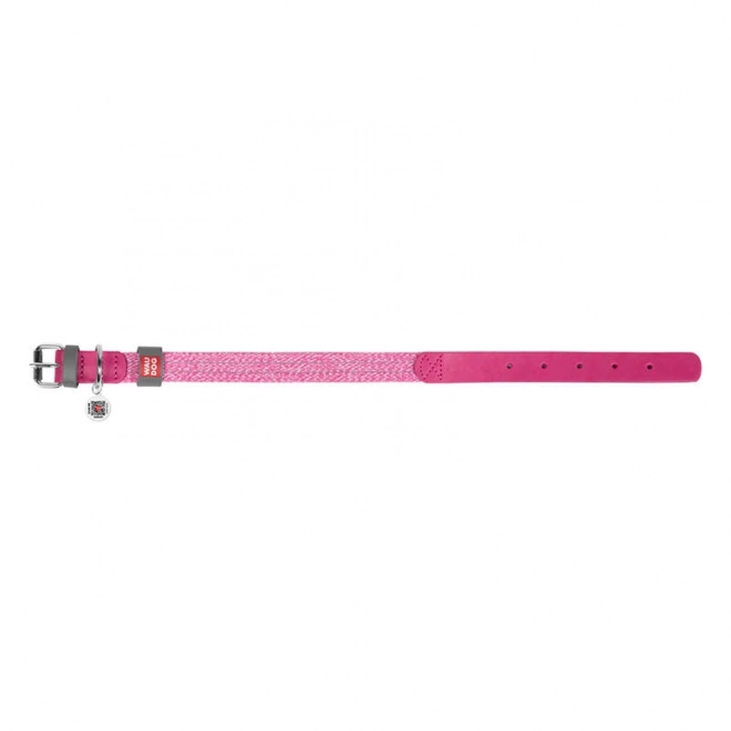 Klassieke hondenhalsband met QR-code Waudog maat L roze