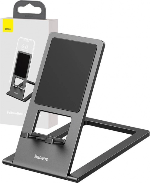 Metalen bureaustandaard voor telefoon en tablet Baseus (grijs)