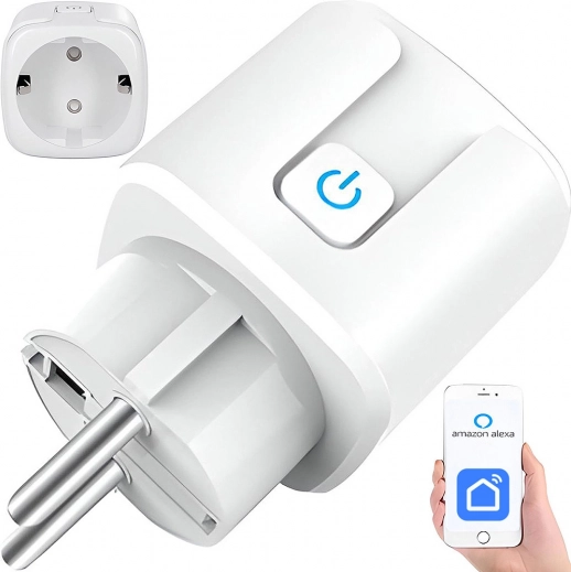Slimme Wi‑Fi‑stekker 16 A met timer en ondersteuning voor Alexa/Google Assistant