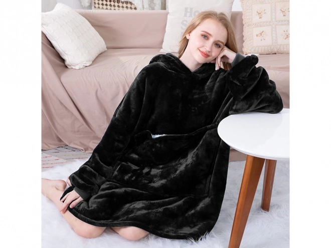 Warme oversized fleece deken hoodie