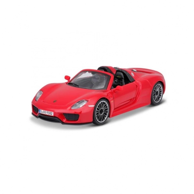 Bburago Porsche 918 Spyder rood model 1:24