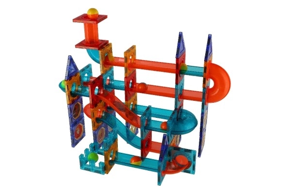 Magnetische knikkerbaan bouwset - 96 delen