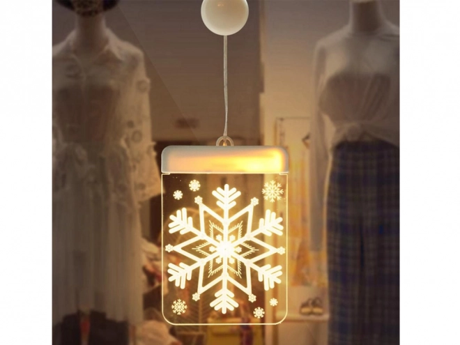 Kerst-LED glas-in-loodlamp voor het raam