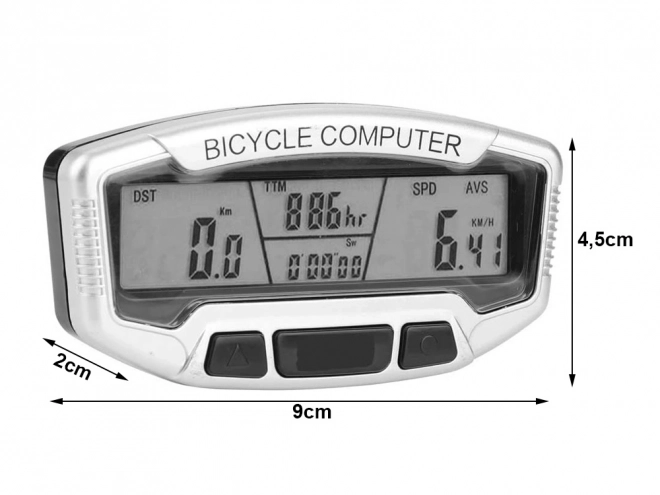 Waterdichte fietscomputer met lcd-scherm en 28 functies