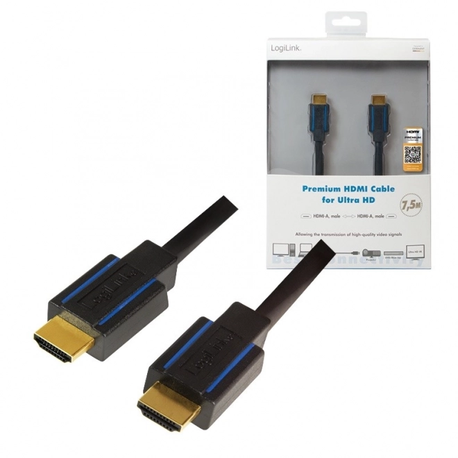 HDMI-kabel Ultra HD 7.5m Premium