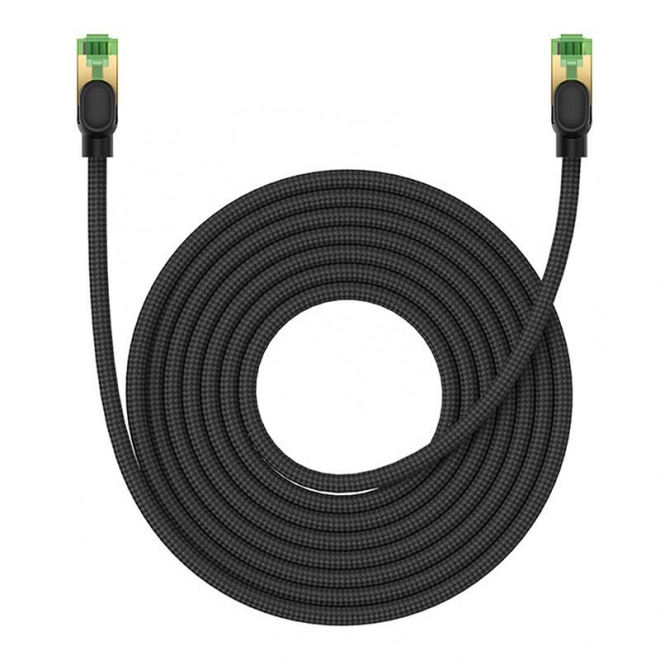 Gevlochten netwerkkabel cat.8 Baseus Ethernet RJ45, 40 Gb/s, 8 m (zwart)
