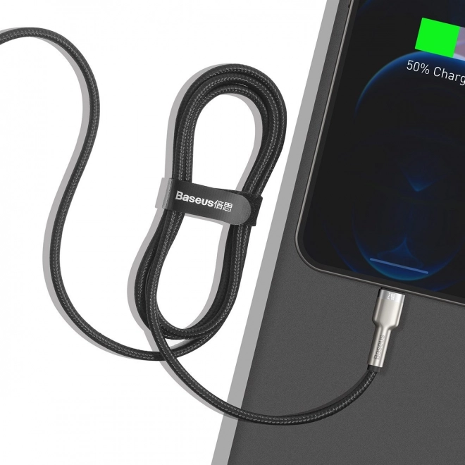 USB-kabel voor Lightning Baseus Cafule, 2,4A, 1m (zwart)