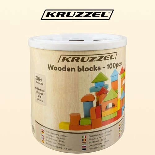 Houten blokken - 100 stuks. Kruzzel 22666