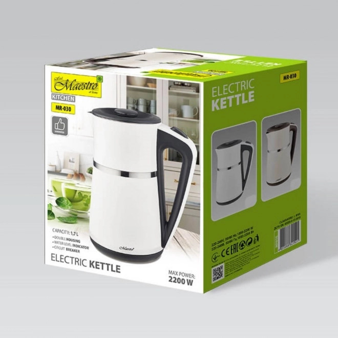 Elektrische waterkoker 1,7 l 2200 W wit