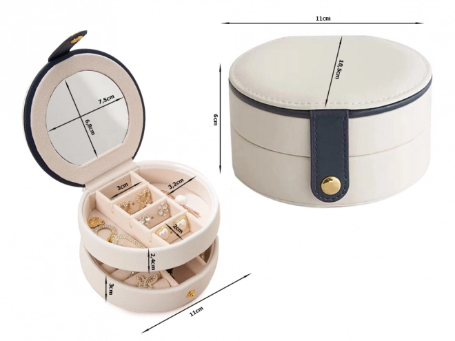 Organizer voor sieraden in ronde hoes