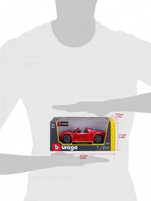Bburago Porsche 918 Spyder rood model 1:24