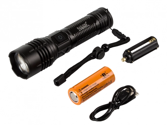 Militaire tactische zaklamp Bailong met LED zoom