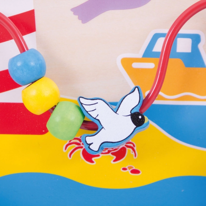 Bigjigs Baby Houten motorische plaat zee