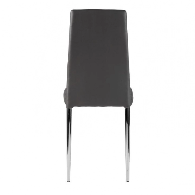 Set van 4 moderne grijze stoelen met doorgestikte zitting